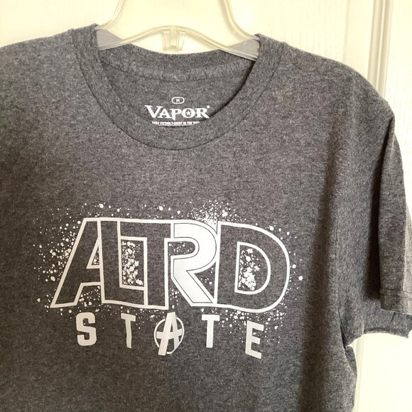 Altard State Vapor T-Shirt Size M Men's Gray Short Sleeve Graphic Top - Picture 2 of 5